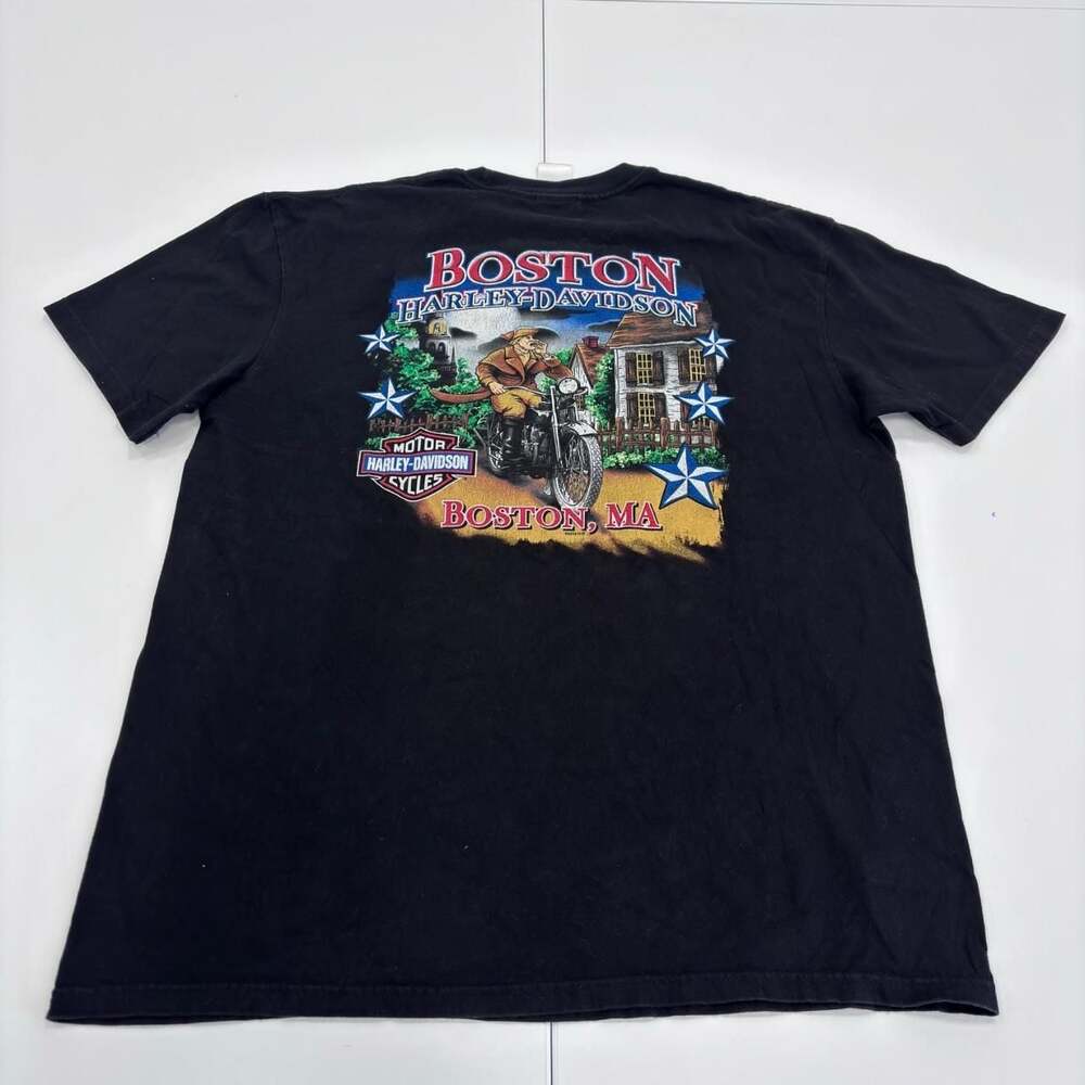 Harley-Davidson Boston MA Biker Graphic T-Shirt XL